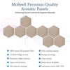 Picture of Hexagon Acoustic Panels, High Density, Sound Proofing, Decorative Noise Reduction Felt Wall Tiles for Ceilings, Home Office & Gaming Room (Deep Camel), 12x10x0.4 Inch, Mollywell