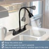 Picture of EXCELFU RV Kitchen Faucet, Black RV Kitchen Sink Faucet Replacement with Flexible Arc 360 Degree Rotatable Sprayer, RV Sink Faucets for Kitchen Campers Motorhomes Travel Trailers (8 inch 2 hole)