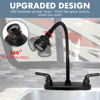 Picture of EXCELFU RV Kitchen Faucet, Black RV Kitchen Sink Faucet Replacement with Flexible Arc 360 Degree Rotatable Sprayer, RV Sink Faucets for Kitchen Campers Motorhomes Travel Trailers (8 inch 2 hole)