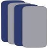 Picture of 4-Pack Fitted Crib Sheets for Boys and Girls - Breathable, Soft Microfiber Baby Sheets in Grey and Navy
