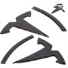 Picture of Nanaholy Model Y Accessories for Tesla Emblem Sticker 3PCS/Set 2024 2023 2022 2021 2020 (W-Black- Carbon Fiber Pattern)