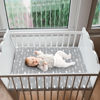 Picture of 4-Pack Fitted Mini Crib Sheets for Boys and Girls - Breathable, Soft Microfiber Baby Sheets in Grey and Pink