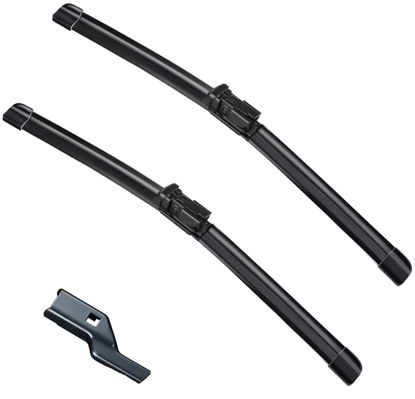 Picture of 2 Factory Wiper Blades Replacement for Terrain Equinox 2010-2017 Kuga MK1 2008-2012 - Original Equipment Windshield Wiper Blades Set - 24"+17" (Set of 2) Top Lock