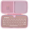 Picture of Lebakort Hard Case Compatible with Logitech Pebble Keys 2 K380s K380 Keyboard (Rose Case)