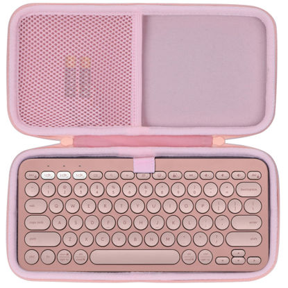 Picture of Lebakort Hard Case Compatible with Logitech Pebble Keys 2 K380s K380 Keyboard (Rose Case)