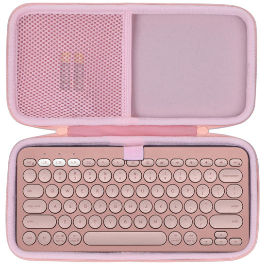 Picture of Lebakort Hard Case Compatible with Logitech Pebble Keys 2 K380s K380 Keyboard (Rose Case)