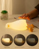 Picture of HAPPYBAG LED Lying Flat Duck Night Light, 3 Level Dimmable Nursery Nightlight,Cute Lamps Silicone Squishy Light Up Duck,Rechargeable Bedside Touch Lamp for Breastfeeding Toddler Baby Kids Decor