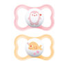 Picture of MAM Air Printed Silicone Pacifier - Girl - 6+ Months 2 count
