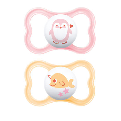 Picture of MAM Air Printed Silicone Pacifier - Girl - 6+ Months 2 count