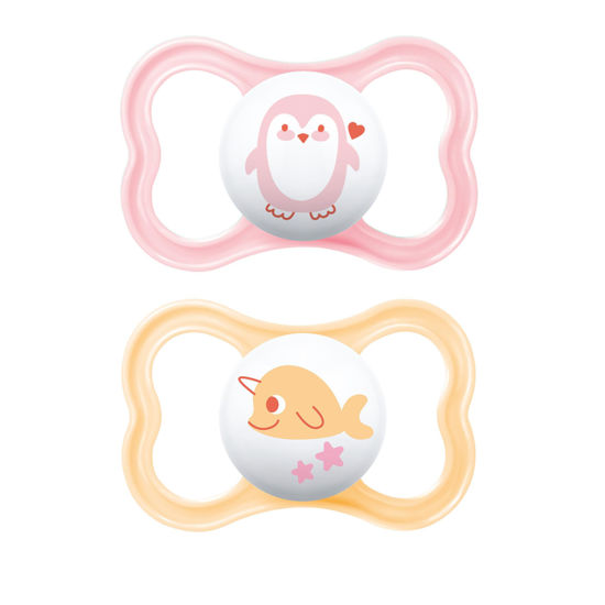 Picture of MAM Air Printed Silicone Pacifier - Girl - 6+ Months 2 count