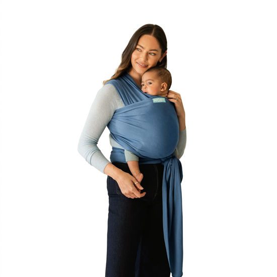 Picture of Moby Baby Wrap Carrier Classic for Newborns to Toddlers (8-33lbs), Infant Sling Carrier, Lightweight & Hands Free Design, Adjustable for All Body Types (Ocean)