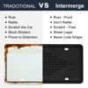 Picture of Intermerge License Plate Frames, 2 Pack, Universal US Car Black TPU Bracket Holder. Rust-Proof, Rattle-Proof, Weather-Proof with Drainage Holes Car Accessories