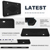 Picture of Intermerge License Plate Frames, 2 Pack, Universal US Car Black TPU Bracket Holder. Rust-Proof, Rattle-Proof, Weather-Proof with Drainage Holes Car Accessories