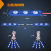 Picture of Nilight 8PCS Truck Pickup Bed Light 24LED Blue Cargo Rock Lighting Kits with Switch for Van Off-Road Under Car Side Marker Foot Wells Rail