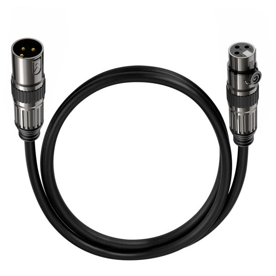 Picture of XLR Microphone Cables, 1 Pack 3 Feet Oxygen-Free Copper 3-Pin Male to Female Microphone Cable for Speaker, PA System, Podcast Audio Mixer, Studio Monitors, Audio Recording and More