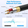 Picture of XLR Microphone Cables, 1 Pack 3 Feet Oxygen-Free Copper 3-Pin Male to Female Microphone Cable for Speaker, PA System, Podcast Audio Mixer, Studio Monitors, Audio Recording and More
