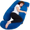 Picture of AMCATON 60 Inch Pregnancy Pillows for Sleeping, Extra Large U Shaped Body Pillow, Pregnancy Pillow, Maternity Pillow for Pregnant Women with Velour Cover (Blue)