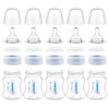 Picture of Maymom Wide-Mouth Milk Storage and Feeding Collection Bottle with Nipple, Dome Cap, Bottle Top, SureSeal Sealing Disk; Compatible with Spectra Pump/Motif Luna; 5 pc (4.7Oz/140mL)