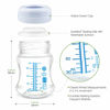 Picture of Maymom Wide-Mouth Milk Storage and Feeding Collection Bottle with Nipple, Dome Cap, Bottle Top, SureSeal Sealing Disk; Compatible with Spectra Pump/Motif Luna; 5 pc (4.7Oz/140mL)