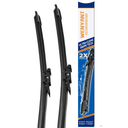 Picture of Wenyant 24"+17" Compatible with 09/2009-2013 BMW 328i 328i xDrive 335i 335i xDrive 335is M3 2-Door Front Windshield Wiper Blades for My Car Original Equipment Automotive Replacement (Set of 2)