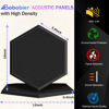 Picture of 12 Pack Acoustic Panels,12''X10''X0.4'' Self-adhesive Hexagon Sound Proof Foam Panels,Fireproof Soundproof Panels Reduce Room Echo and Reverberation for Studio& Office（Matte black）