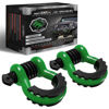 Picture of AUTMATCH D Ring Shackle 3/4" Shackles (2 Pack) 41,887Ibs Break Strength, Clevis Shackle with 7/8" Screw Pin and Shackle Isolator Washers K, Dark Green
