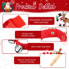 Picture of LEIFIDE 9 Pcs Christmas Handle Jingle Bells Wooden Hand Sleigh Bells Wrist Band Shaker Bells for Kids Baby Toddler Music Enlightenment Instruments Holiday Christmas Gifts(Red)