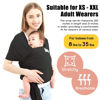 Picture of Acrabros Baby Wrap Carrier,Hands Free Baby Carrier Sling,Lightweight,Breathable,Softness,Perfect for Newborn Infants and Babies Shower Gift,Black