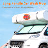 Picture of Wontolf 62'' Car Wash Brush with Long Handle, Scratch-Free Soft Bristles Sturdy Car Wash Mop, Complete Cleaning Brush Kit Wash Mitt Towel Windshield Squeegee Wheel Tire Brush for Car Truck RV Orange