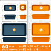 Picture of FLYVOLE Tool Box Organizer Tray, Toolbox Desk Drawer Organizer, Tool Box Tray, Toolbox Organization Storage for Rolling Tool Chest (60PCS (Blue+Orange))