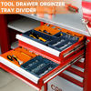 Picture of FLYVOLE Tool Box Organizer Tray, Toolbox Desk Drawer Organizer, Tool Box Tray, Toolbox Organization Storage for Rolling Tool Chest (60PCS (Blue+Orange))