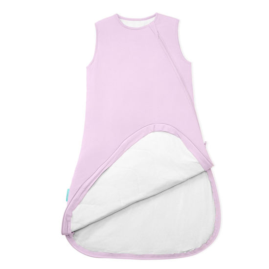 Picture of PurComfy Supersoft Sleep Sack 1.0 TOG, Premium Bamboo Viscose Toddler Sleeping Bag, 2-Way Safe Zipper Sleep Sacks 2-4T (Lilac)