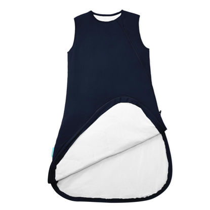 Picture of PurComfy Supersoft Sleep Sack 1.0 TOG, Premium Bamboo Viscose Toddler Sleeping Bag, 2-Way Safe Zipper Sleep Sacks 2-4T (Midnight)