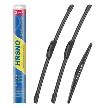 Picture of HRSNO 26"+17" Windshield Wipers With 14" Rear Wiper Blade Sets Automotive Replacement for Subaru Forester 2012-2018,Easy For Installation (Pack of 3)