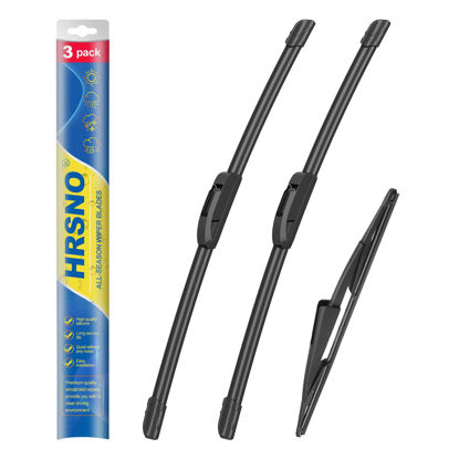 Picture of HRSNO 22"+22" Windshield Wipers With 15" Rear Wiper Blade Sets Automotive Replacement for Ford Expedition 2009-2016,Easy For Installation (Pack of 3)