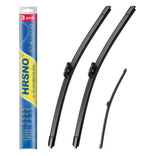 Picture of HRSNO 24"+20" Windshield Wipers With 13" Rear Wiper Blade Sets Automotive Replacement for BMW X2 2018-2023,Easy For Installation (Pack of 3)