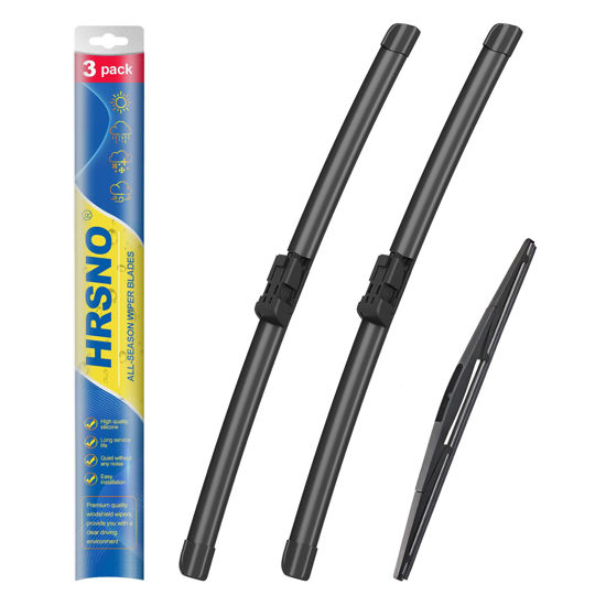 Picture of HRSNO 22"+20" Windshield Wipers With 2 * 10" Rear Wiper Blade Sets Automotive Replacement for Mini Cooper Clubman 2016-2023,Easy For Installation (Pack of 4)