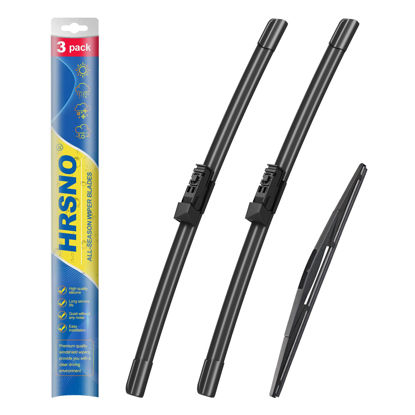 Picture of HRSNO 26"+17" Windshield Wipers With 14" Rear Wiper Blade Sets Automotive Replacement for Subaru Forester 2019-2024,Easy For Installation (Pack of 3)