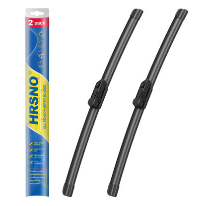 Picture of HRSNO Quality All-Season Premium Windshield Wiper Blade Replacement For Honda Civic Coupe 2-Door 2005-2011, Easy For Installation Top Lock 28"+24"(pack of 2)