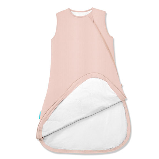Picture of PurComfy Supersoft Sleep Sack 1.0 TOG, Premium Bamboo Viscose Toddler Sleeping Bag, 2-Way Safe Zipper Sleep Sacks 2-4T (Blush)