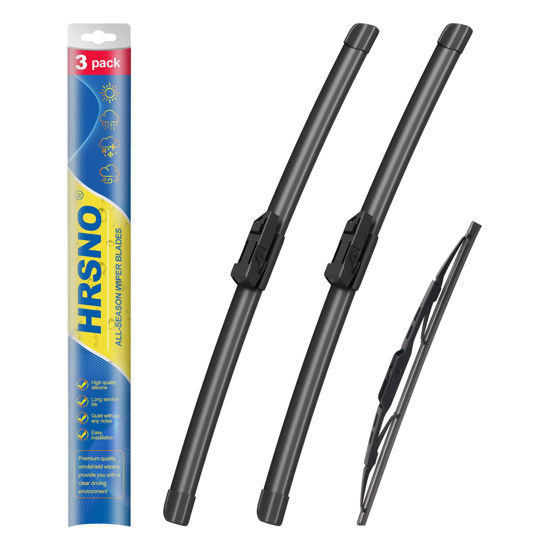 Picture of HRSNO 24"+17" Windshield Wipers With 13" Rear Wiper Blade Sets Automotive Replacement for GMC Terrain 2010-2017,Easy For Installation (Pack of 3)