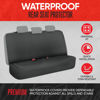 Picture of Motor Trend SpillGuard Waterproof Rear Bench Car Seat Cover, Black Stitching - Split Bench Rear Seat Protector with Neoprene Padding, Back Seat Cover for Kids & Dogs, Car Interior Covers