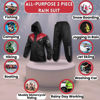 Picture of BYKR Waterproof Outdoors Motorcycle Rain Suits for Men & Women Cycling 2-Piece Breathable & Windproof Wet Weather Protection Motocross Rain Gear Reflective Rainwear All Sports Riding Rainsuit Red S
