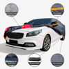 Picture of Car Cover Waterproof All Weather for Automobiles, 6 Layers Outdoor Full Exterior Cover Rain Sun UV Snowproof Protection with Zipper Cotton, Mirror Pocket for Sedan (196-210 inch)