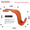 Picture of Amooca Car Seat Headrest Hook Universal Vehicle Storage Hanger Leather with Metal Car Seat Back Organizer for Handbag Purse Coat Orange 2 Pack