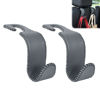 Picture of Amooca Car Seat Headrest Hook Universal Vehicle Storage Hanger Leather with Metal Car Seat Back Organizer for Handbag Purse Coat Grey 2 Pack