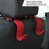 Picture of Amooca Car Seat Headrest Hook Universal Vehicle Storage Hanger Leather with Metal Car Seat Back Organizer for Handbag Purse Coat Wine 4 Pack