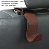 Picture of Amooca Car Seat Headrest Hook Universal Vehicle Storage Hanger Leather with Metal Car Seat Back Organizer for Handbag Purse Coat Brown 4 Pack