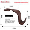 Picture of Amooca Car Seat Headrest Hook Universal Vehicle Storage Hanger Leather with Metal Car Seat Back Organizer for Handbag Purse Coat Brown 2 Pack