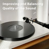 Picture of Turntable Mat Record Platter Slipmat: Acrylic Record Player Platter Vinyl Slip Mats for Turntables Antistatic Tighter & Defined Bass (E - Black Slipmat)